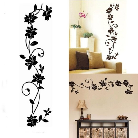 Flower Vine Stickers Fridge Magnet Home Waterproof - Picture 1 of 3